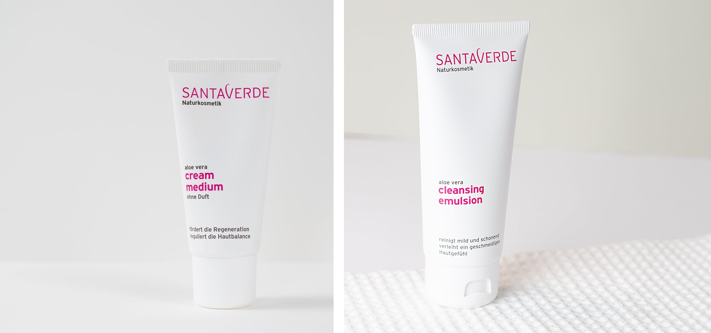 cream medium ohne Duft und cleansing emulsion von Santaverde