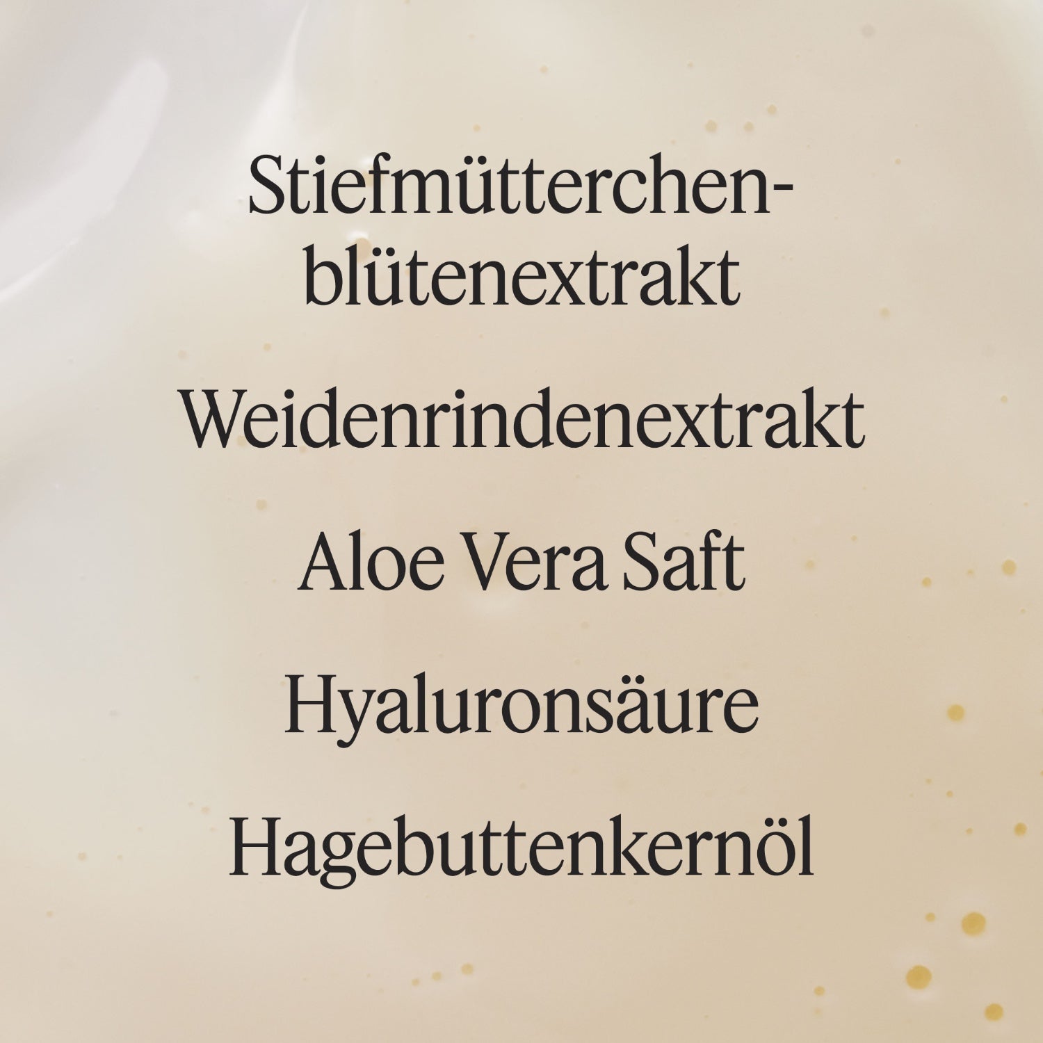 Santaverde Pure Mattifying Fluid ohne Duft – Naturkosmetik-Texturbild des leichten Aloe Vera Gesichtsfluids für unreine und empfindliche Haut mit den Hauptinhaltsstoffen