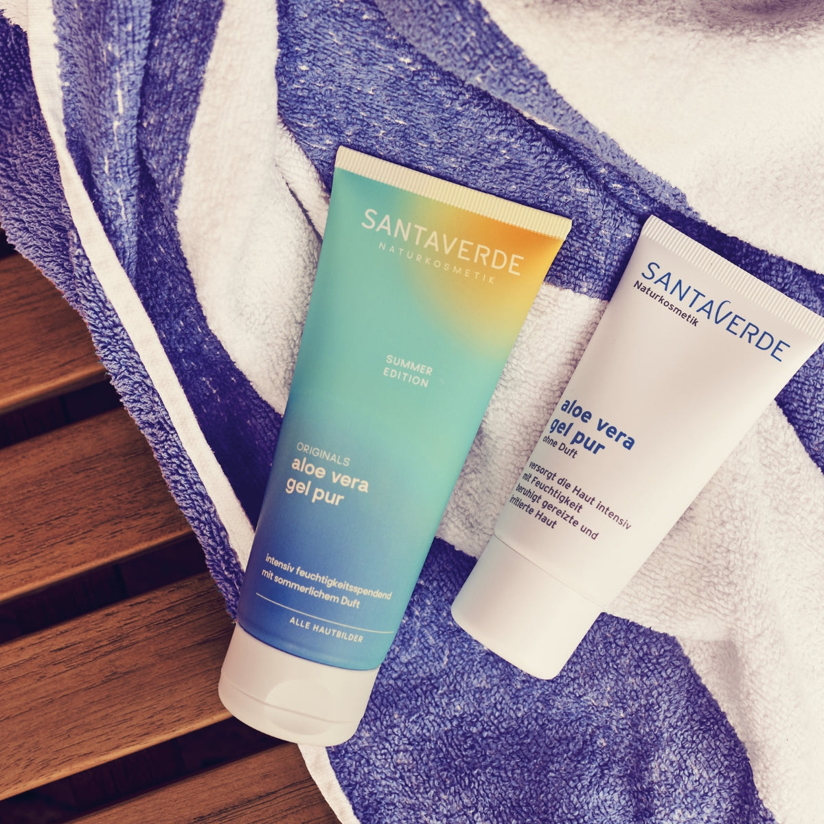 Santaverde After Sun Gele mit und ohne Duft – Aloe Vera Naturkosmetik für beruhigende After-Sun-Pflege