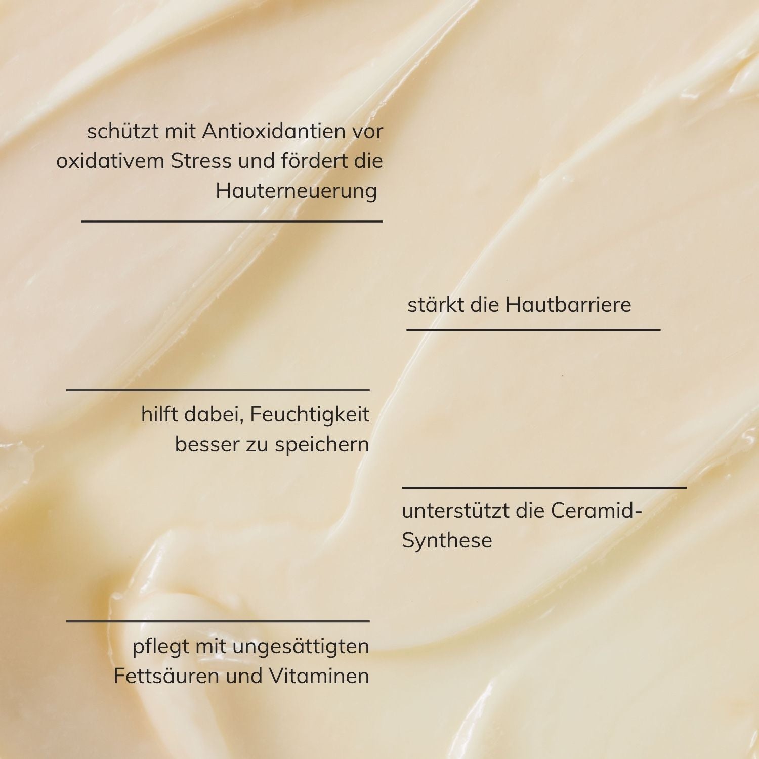 Textur der sleep & repair night cream vollflächig