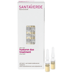 feuchtigkeitsspendende Hyaluron Ampullen für sensible Haut - Santaverde Naturkosmetik hyaluron duo treatment - Ampullen und Umverpackung
