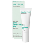 Anti-Pickel Gesichtsgel gegen Unreinheiten und Entzündungen - Santaverde Naturkosmetik pure anti-spot gel - Tube und Umverpackung