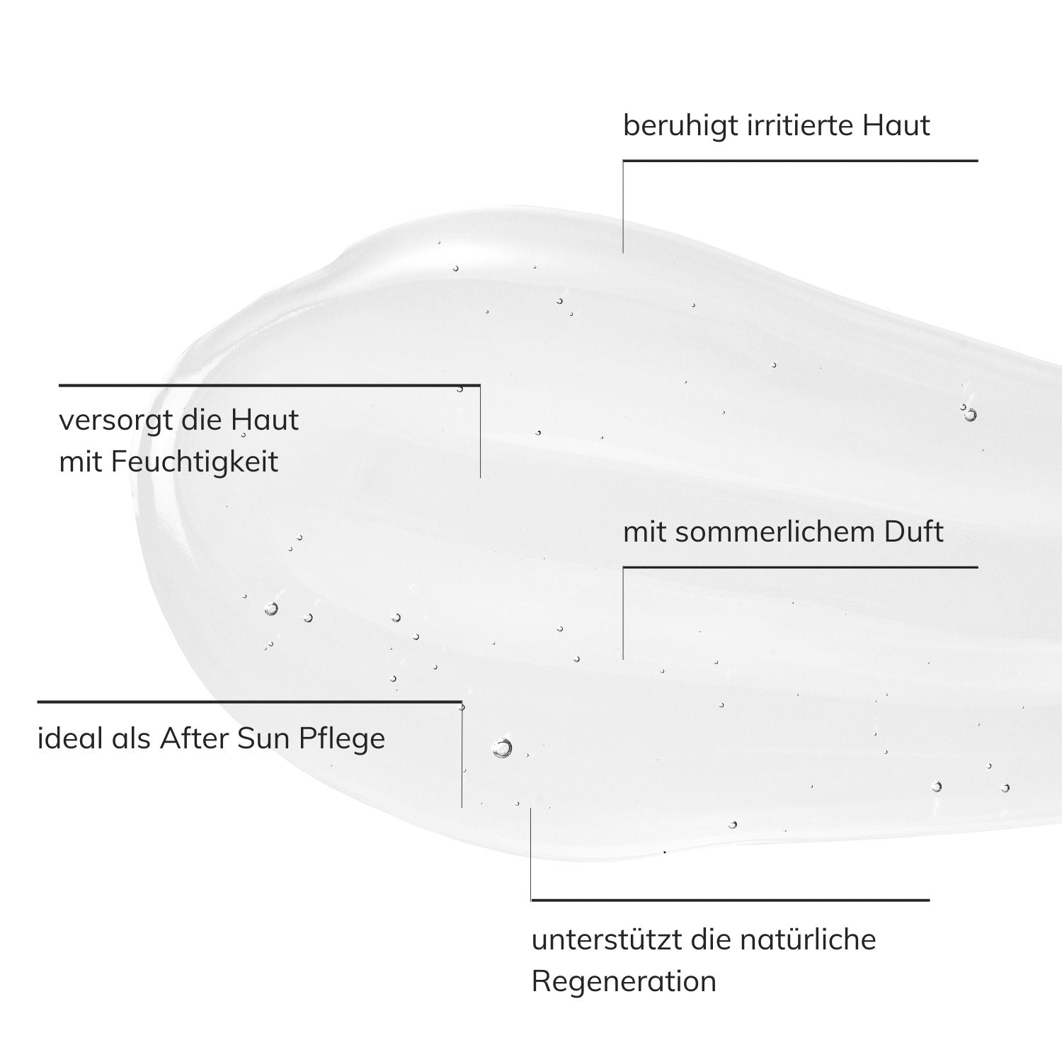 Textur des aloe vera gel pur Gelklecks auf weißem Grund