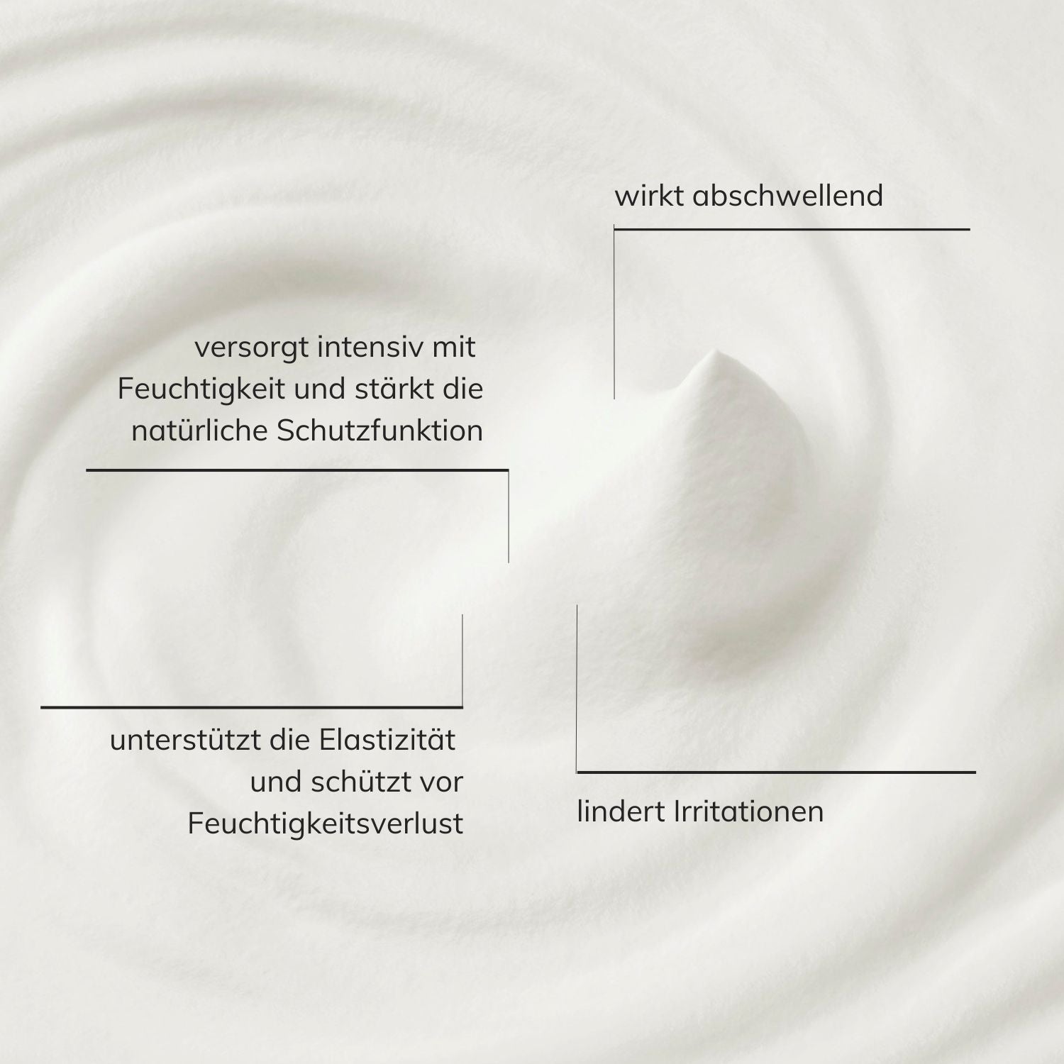 Helle Textur der eye cream vollflächig