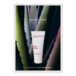 ausgewogene und feuchtigkeitsspendende Gesichtscreme mit Hyaluron für normale bis trockene Haut - Santaverde Naturkosmetik cream medium - Probe - Flyer - Vorderseite