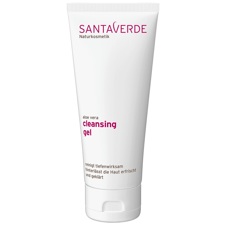 tiefenwirksame Gesichtsreinigung für normale bis unreine Haut - Santaverde Naturkosmetik cleansing gel - Tube
