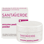 mildes Fruchtenzympeeling für ein strahlendes Hautbild - Santaverde Naturkosmetik enzym peeling powder - Tiegel und Umverpackung - 100 % kompostierbar