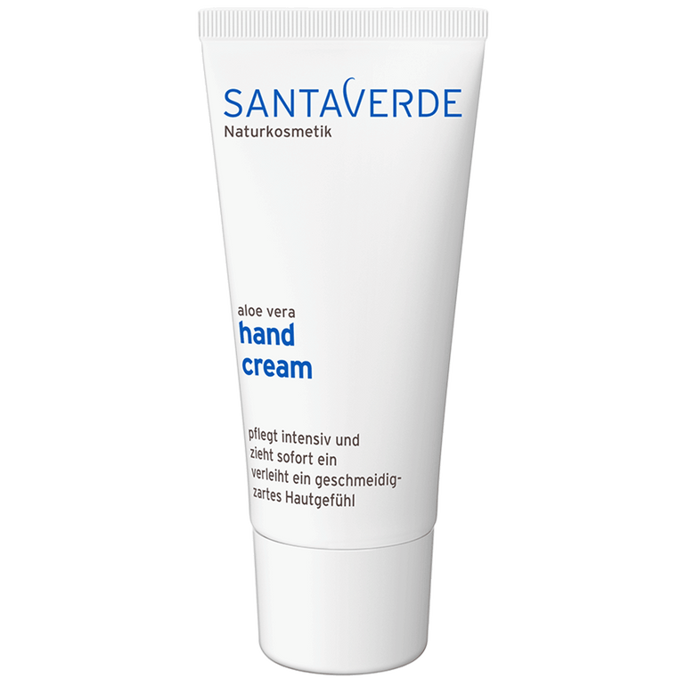 schnell einziehende und feuchtigkeitsspendende Aloe Vera Handcreme - Santaverde Naturkosmetik hand cream - Tube
